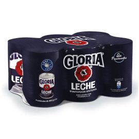 Leche GLORIA Evaporada Azul Paquete 6Un Lata 400Gr